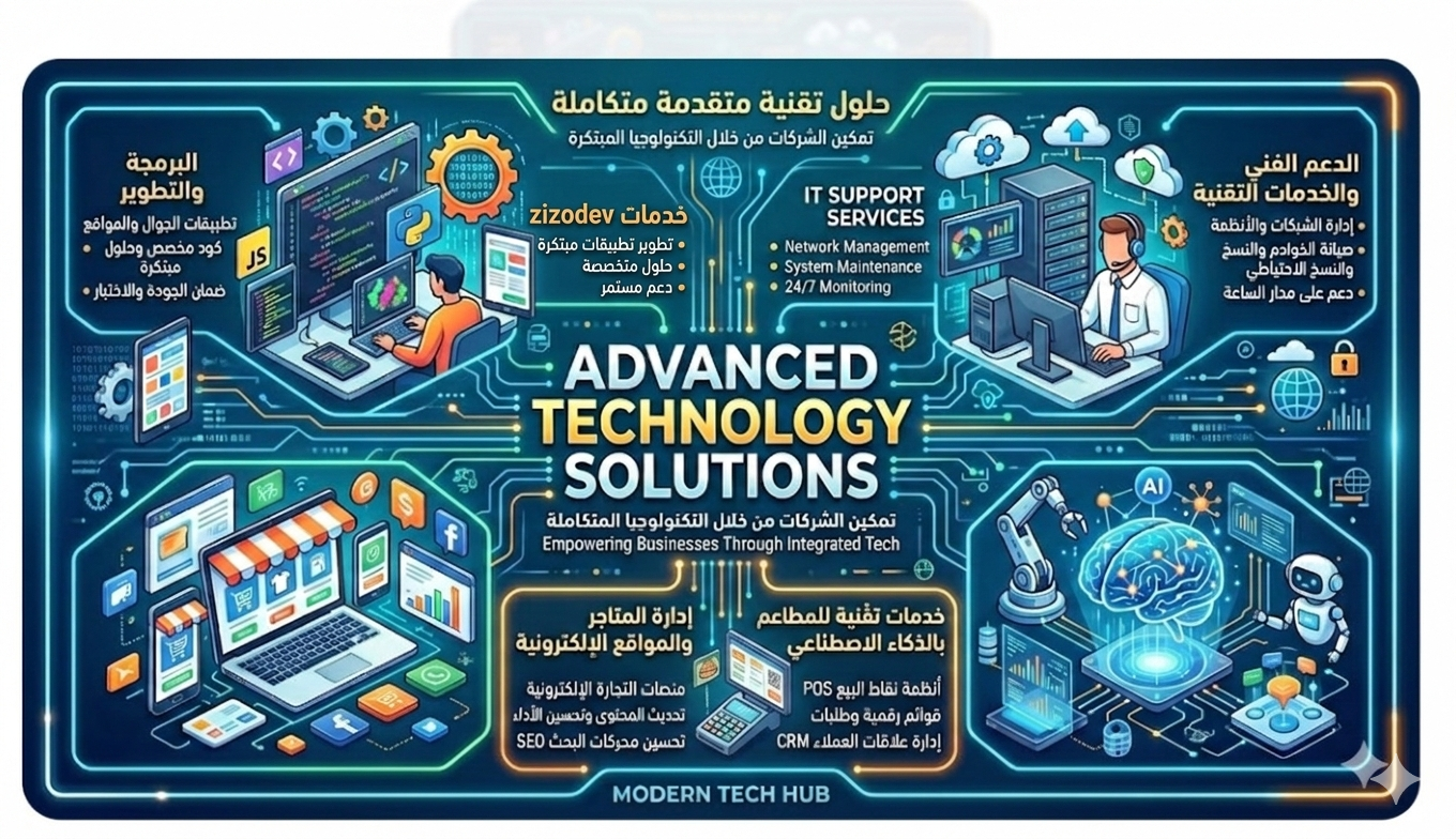 خدمات تقنية وبرمجة وتطوير